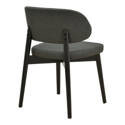 Καρέκλα Siena ανθρακί ύφασμα και rubberwood 48x50x81εκ - 2τμχ. **