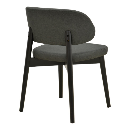 Καρέκλα Siena ανθρακί ύφασμα και rubberwood 48x50x81εκ - 2τμχ. **