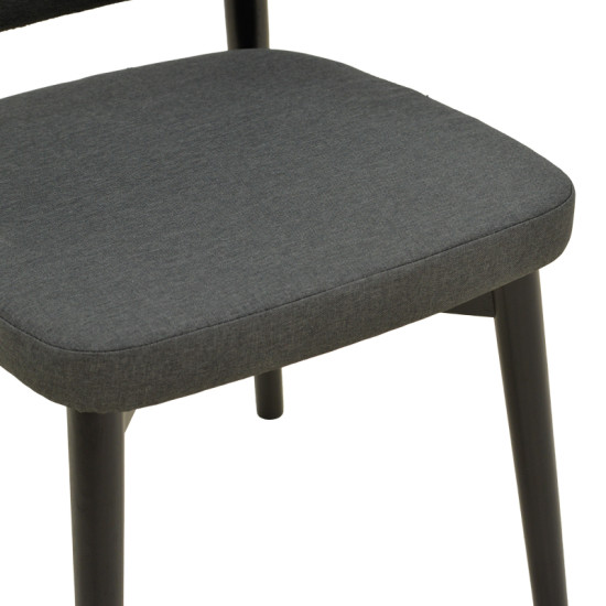 Καρέκλα Siena ανθρακί ύφασμα και rubberwood 48x50x81εκ - 2τμχ. **