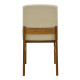 Καρέκλα Dalby εκρού ύφασμα καρυδί rubberwood 50x45x85,5εκ - 2τμχ. **