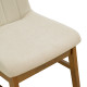 Καρέκλα Dalby εκρού ύφασμα καρυδί rubberwood 50x45x85,5εκ - 2τμχ. **