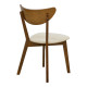 Καρέκλα Canon καρυδί rubberwood εκρού ύφασμα 43x52x83,5εκ - 2τμχ. **