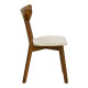 Καρέκλα Canon καρυδί rubberwood εκρού ύφασμα 43x52x83,5εκ - 2τμχ. **