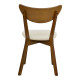 Καρέκλα Canon καρυδί rubberwood εκρού ύφασμα 43x52x83,5εκ - 2τμχ. **