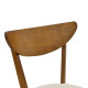 Καρέκλα Canon καρυδί rubberwood εκρού ύφασμα 43x52x83,5εκ - 2τμχ. **