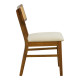 Καρέκλα Raffles καρυδί rubberwood με pe rattan και εκρού ύφασμα 47x48x83.5εκ - 2τμχ. **