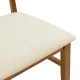 Καρέκλα Raffles καρυδί rubberwood με pe rattan και εκρού ύφασμα 47x48x83.5εκ - 2τμχ. **