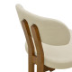 Καρέκλα Genoa καρυδί rubberwood και εκρού ύφασμα 50x43x82εκ - 2τμχ. **