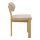 Καρέκλα Genoa sonoma rubberwood και μπεζ ύφασμα 50x43x82εκ - 2τμχ. **