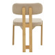 Καρέκλα Genoa sonoma rubberwood και μπεζ ύφασμα 50x43x82εκ - 2τμχ. **