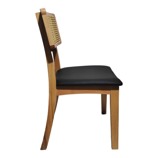 Καρέκλα Renna ξύλο οξιάς σε φυσική απόχρωση με μαύρο pu μαξιλάρι 48x52x79εκ - 2τμχ. ** Καρέκλα Renna ξύλο οξιάς σε φυσική απόχρωση με μαύρο pu μαξιλάρι 48x52x79εκ - 2τμχ. **