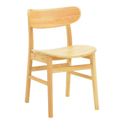 Καρέκλα Lumnia rubberwood σε φυσική απόχρωση 46x50x76εκ - 2τμχ. ** Καρέκλα Lumnia rubberwood σε φυσική απόχρωση 46x50x76εκ - 2τμχ. **