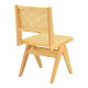 Καρέκλα Winslow rubberwood-rattan σε φυσική απόχρωση 46x58x80εκ **