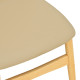 Καρέκλα Cardith rubberwood-plywood σε φυσική απόχρωση-pu μπεζ 48x51x78εκ **