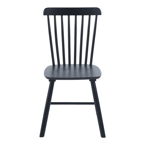 Καρέκλα Bristol rubberwood σε μαύρη απόχρωση 45x51x86εκ **