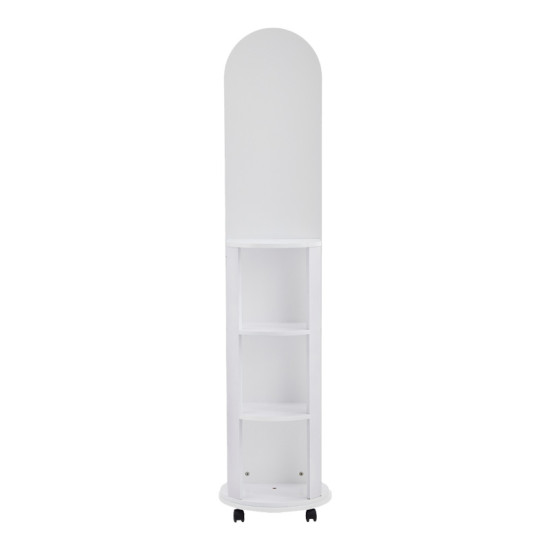 Καθρέπτης τροχήλατος Espero mdf με ράφια σε λευκή απόχρωση Φ34x170εκ **