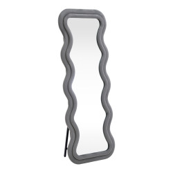 Καθρέπτης Kerly βελούδο γκρι 60x33x160εκ **