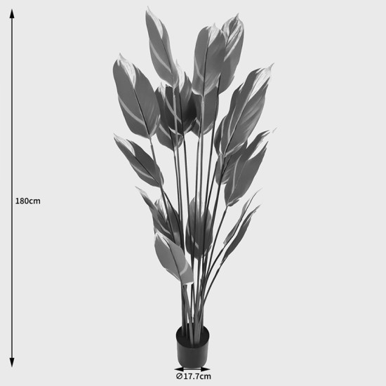 Διακοσμητικό φυτό σε γλάστρα Lucky Inart πράσινο Φ80x180εκ ** Διακοσμητικό φυτό σε γλάστρα Lucky Inart πράσινο Φ80x180εκ **