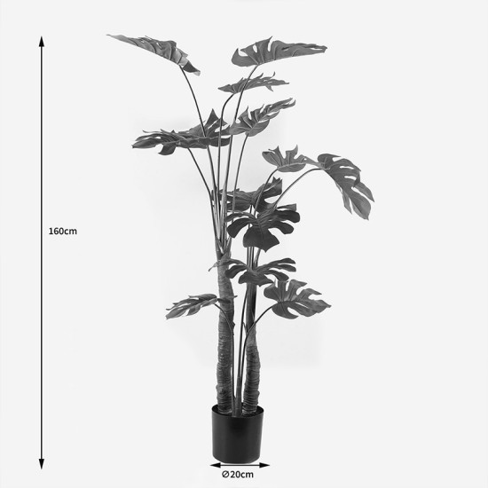 Διακοσμητικό φυτό σε γλάστρα Deliciosa I Inart πράσινο Φ90x160εκ ** Διακοσμητικό φυτό σε γλάστρα Deliciosa I Inart πράσινο Φ90x160εκ **