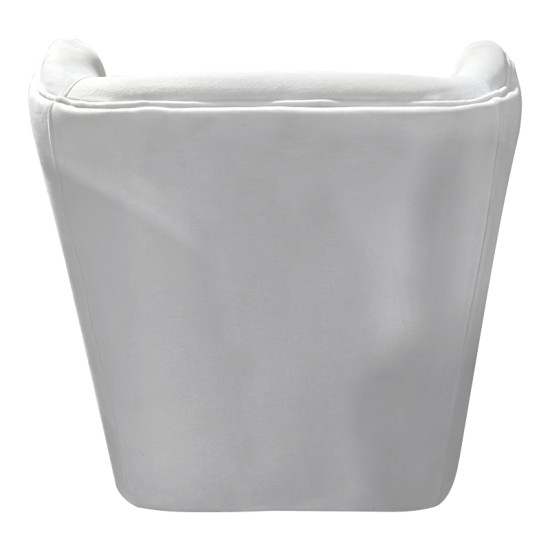 Πολυθρόνα Regalo βελούδο σε λευκή απόχρωση 75x88x85εκ **