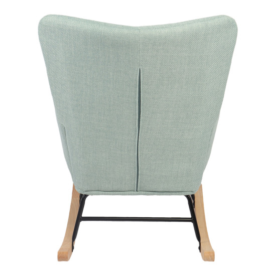 Κουνιστή πολυθρόνα Jianna μέντα ύφασμα με πόδι σε φυσική απόχρωση 79x64x89εκ ** Κουνιστή πολυθρόνα Jianna μέντα ύφασμα με πόδι σε φυσική απόχρωση 79x64x89εκ **