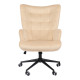 Καρέκλα γραφείου διευθυντή Lobima περιστρεφόμενη κρεμ βελούδο 71x68x104εκ **