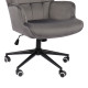 Καρέκλα γραφείου διευθυντή Lobima περιστρεφόμενη ανθρακί βελούδο 71x68x104εκ **