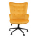 Καρέκλα γραφείου διευθυντή Lobima περιστρεφόμενη κίτρινο βελούδο 71x68x104εκ **