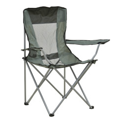 Καρεκλάκι παραλίας-camping Pesca μέταλλο-αδιάβροχο ύφασμα σε γκρι απόχρωση 55x55x95εκ **