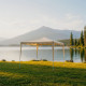 Κιόσκι Gazebo μεταλλικός σκελετός - ύφασμα μπεζ 3x3m **