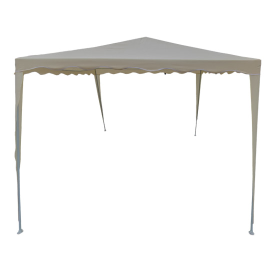 Κιόσκι Gazebo μεταλλικός σκελετός - ύφασμα μπεζ 3x3m **