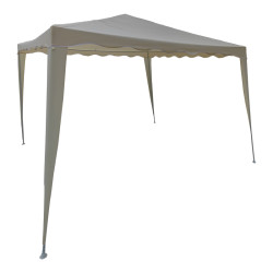 Κιόσκι Gazebo μεταλλικός σκελετός - ύφασμα μπεζ 3x3m **