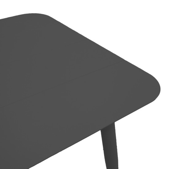 Τραπέζι Vista αλουμίνιο σε μαύρη απόχρωση 80x80x72εκ **