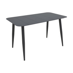 Τραπέζι Vista αλουμίνιο σε μαύρη απόχρωση 120x70x72εκ **