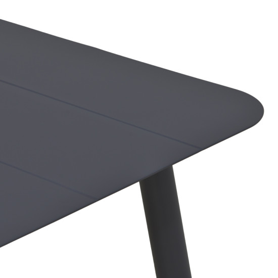 Τραπέζι Vista αλουμίνιο σε μαύρη απόχρωση 120x70x72εκ **