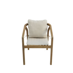 Πολυθρόνα Malibu II μασίφ ξύλο ακακίας-ύφασμα σε φυσική-μπεζ απόχρωση 58x63x74εκ - 2τμχ. ** Πολυθρόνα Malibu II μασίφ ξύλο ακακίας-ύφασμα σε φυσική-μπεζ απόχρωση 58x63x74εκ - 2τμχ. **