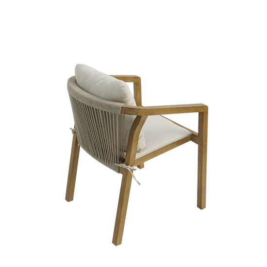 Πολυθρόνα Malibu II μασίφ ξύλο ακακίας-ύφασμα σε φυσική-μπεζ απόχρωση 58x63x74εκ - 2τμχ. ** Πολυθρόνα Malibu II μασίφ ξύλο ακακίας-ύφασμα σε φυσική-μπεζ απόχρωση 58x63x74εκ - 2τμχ. **