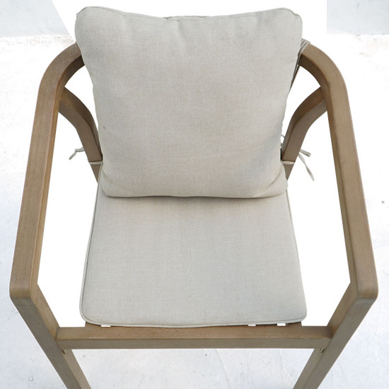 Πολυθρόνα Malibu II μασίφ ξύλο ακακίας-ύφασμα σε φυσική-μπεζ απόχρωση 58x63x74εκ - 2τμχ. ** Πολυθρόνα Malibu II μασίφ ξύλο ακακίας-ύφασμα σε φυσική-μπεζ απόχρωση 58x63x74εκ - 2τμχ. **