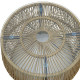 Τραπέζι Adela pe wicker-γυαλί σε φυσική απόχρωση Φ47x38εκ **
