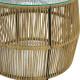 Τραπέζι Adela pe wicker-γυαλί σε φυσική απόχρωση Φ47x38εκ **