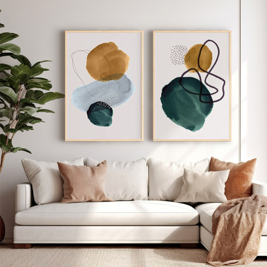 Πίνακας Cerzen δίπτυχος με ψηφιακή εκτύπωση και πλαίσιο 33x1.5x48εκ **