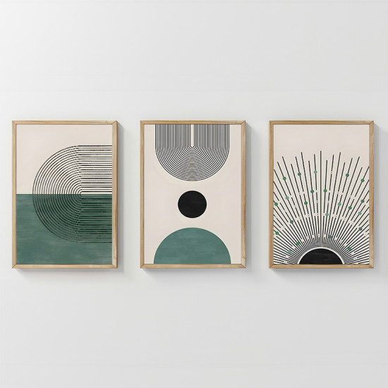 Πίνακας Kertia τρίπτυχος με ψηφιακή εκτύπωση και πλαίσιο 33x1.5x48εκ **