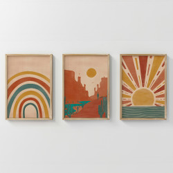 Πίνακας Jecko τρίπτυχος με ψηφιακή εκτύπωση και πλαίσιο 33x1.5x48εκ ** Πίνακας Jecko τρίπτυχος με ψηφιακή εκτύπωση και πλαίσιο 33x1.5x48εκ **