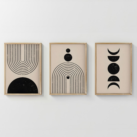 Πίνακας Aregon  τρίπτυχος με ψηφιακή εκτύπωση και πλαίσιο 33x1.5x48εκ **