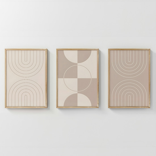 Πίνακας Zenzia τρίπτυχος με ψηφιακή εκτύπωση και πλαίσιο 33x1.5x48εκ **