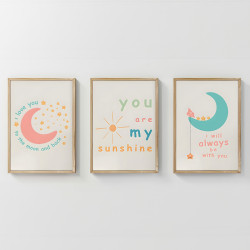 Πίνακας Pepy τρίπτυχος με ψηφιακή εκτύπωση και πλαίσιο 33x1.5x48εκ **