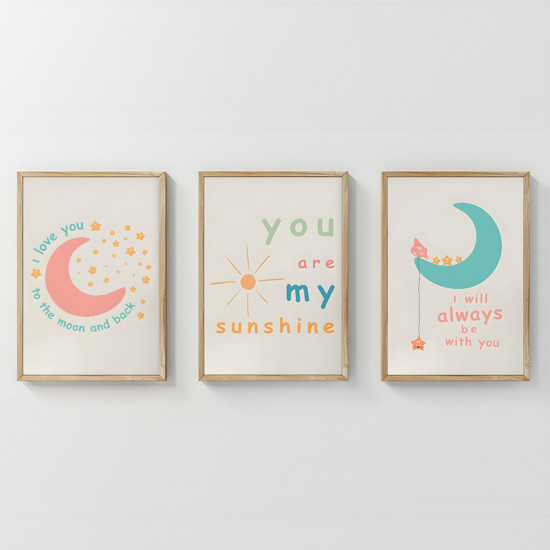 Πίνακας Pepy τρίπτυχος με ψηφιακή εκτύπωση και πλαίσιο 33x1.5x48εκ **