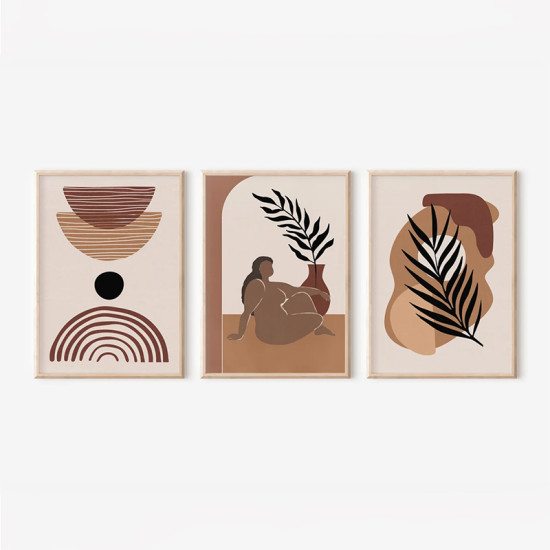 Πίνακας Fanzia τρίπτυχος με ψηφιακή εκτύπωση και πλαίσιο 33x1.5x48εκ ** Πίνακας Fanzia τρίπτυχος με ψηφιακή εκτύπωση και πλαίσιο 33x1.5x48εκ **