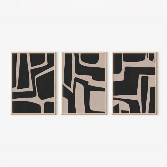 Πίνακας Jelenta τρίπτυχος με ψηφιακή εκτύπωση και πλαίσιο 33x1.5x48εκ **