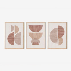 Πίνακας Peria τρίπτυχος με ψηφιακή εκτύπωση και πλαίσιο 33x1.5x48εκ **